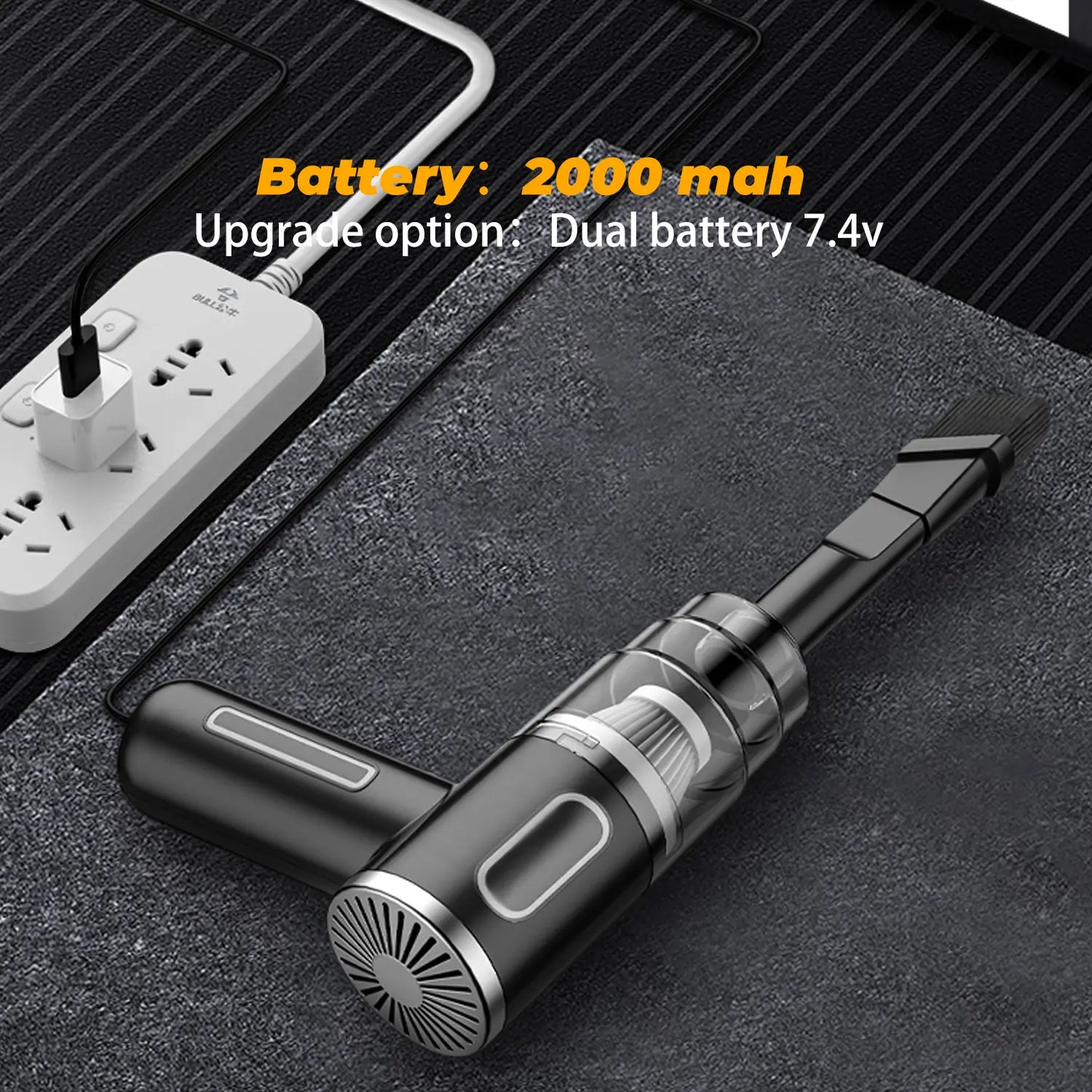Portable Car Vacuum Cleaner, Rechargeable Handheld Car Vacuum Cleaner, Multifunctional Car Cleaning Tool for Hair & Bookshelf Cleaning, Cordless Stick Vacuum, Handheld Wireless Vacuum