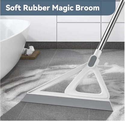 Multifunction Magic Broom, Squeegee Broom for Floor, Rubber Silicone Broom for Floor Cleaning, Magic Broom Sweeper for Living Room, Kitchen, Bathroom-Easy Dry the Glass (Grey, 54 INCH)
