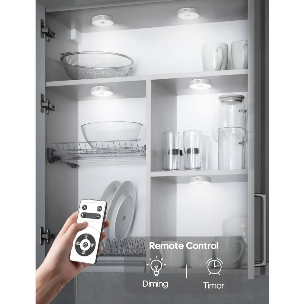 (1/3/6 Pack) Led under Cabinet Lighting, Motion Sensor Light Indoor, 1000Mah Puck Lights with IR Remote, Rechargeable under Counter Lights for Kitchen,Cabinets,Closet,Stairs Indoor, Interior Led Lights