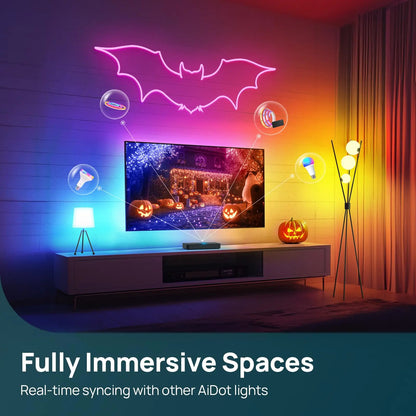 Linkind HDMI 2.0 Sync Box, AI Lumisync Technology ET6 Smart TV Backlights, Supports 4K@60Hz, LED Backlights for 90 Inch Tvs, for Christmas Decorations, Smart App Control, Music Sync