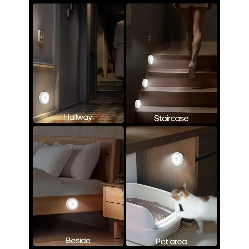 (1/3/6 Pack) Led under Cabinet Lighting, Motion Sensor Light Indoor, 1000Mah Puck Lights with IR Remote, Rechargeable under Counter Lights for Kitchen,Cabinets,Closet,Stairs Indoor, Interior Led Lights
