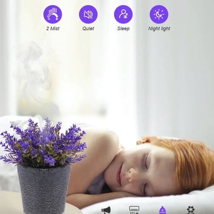 Lavender Flower Vase Aromatherapy Diffuser Humidifier