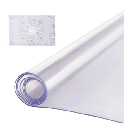 【Dealsforyoudays】Vevor Plastic Table Cover, , 42 X 60 Inch 2.0 Mm Thick Clear Table Protector, Rectangle PVC Desk Mat, Waterproof & Easy Cleaning Desk Pad Tablecloth, for Office Dresser Dining Room Table Night Stand