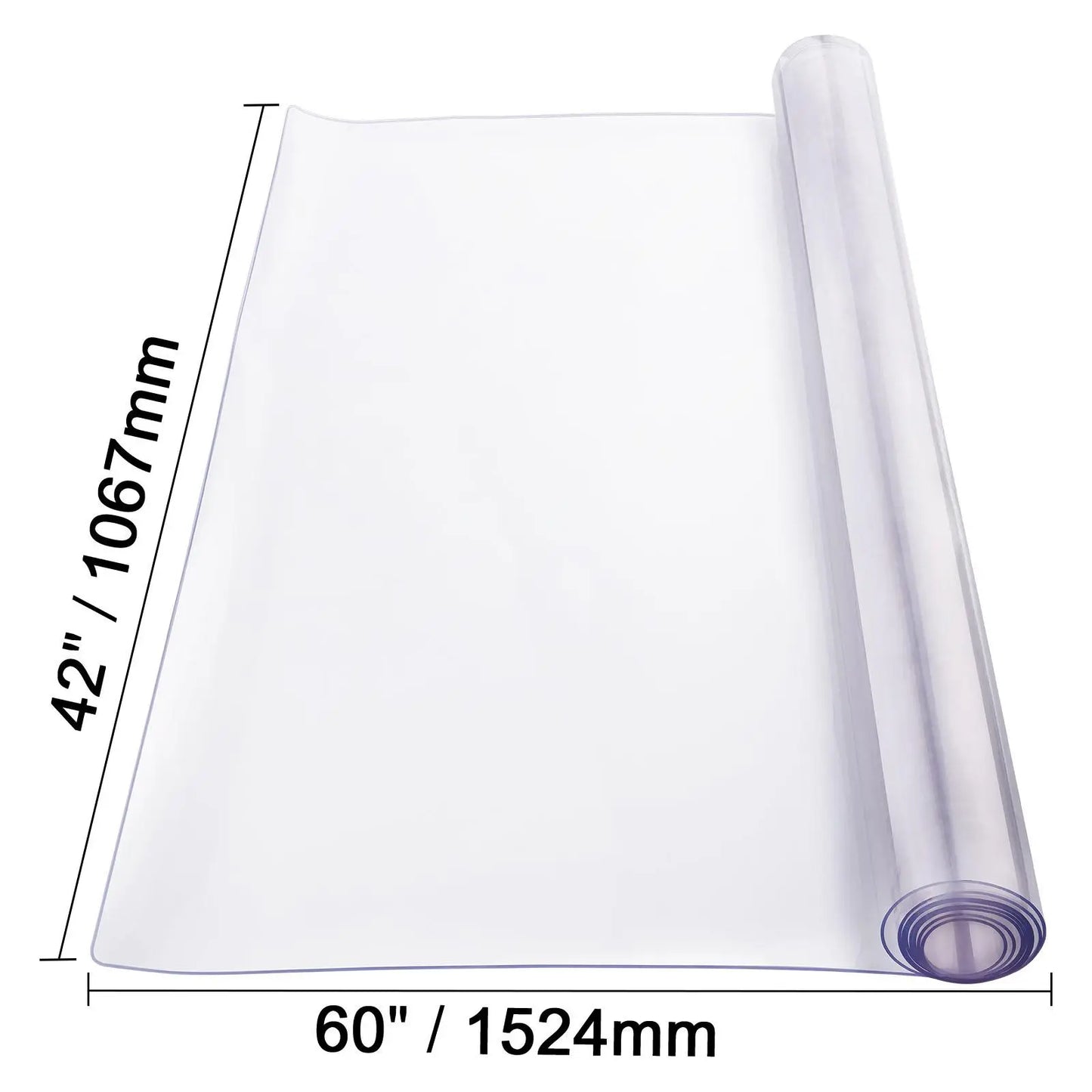 【Dealsforyoudays】Vevor Plastic Table Cover, , 42 X 60 Inch 2.0 Mm Thick Clear Table Protector, Rectangle PVC Desk Mat, Waterproof & Easy Cleaning Desk Pad Tablecloth, for Office Dresser Dining Room Table Night Stand