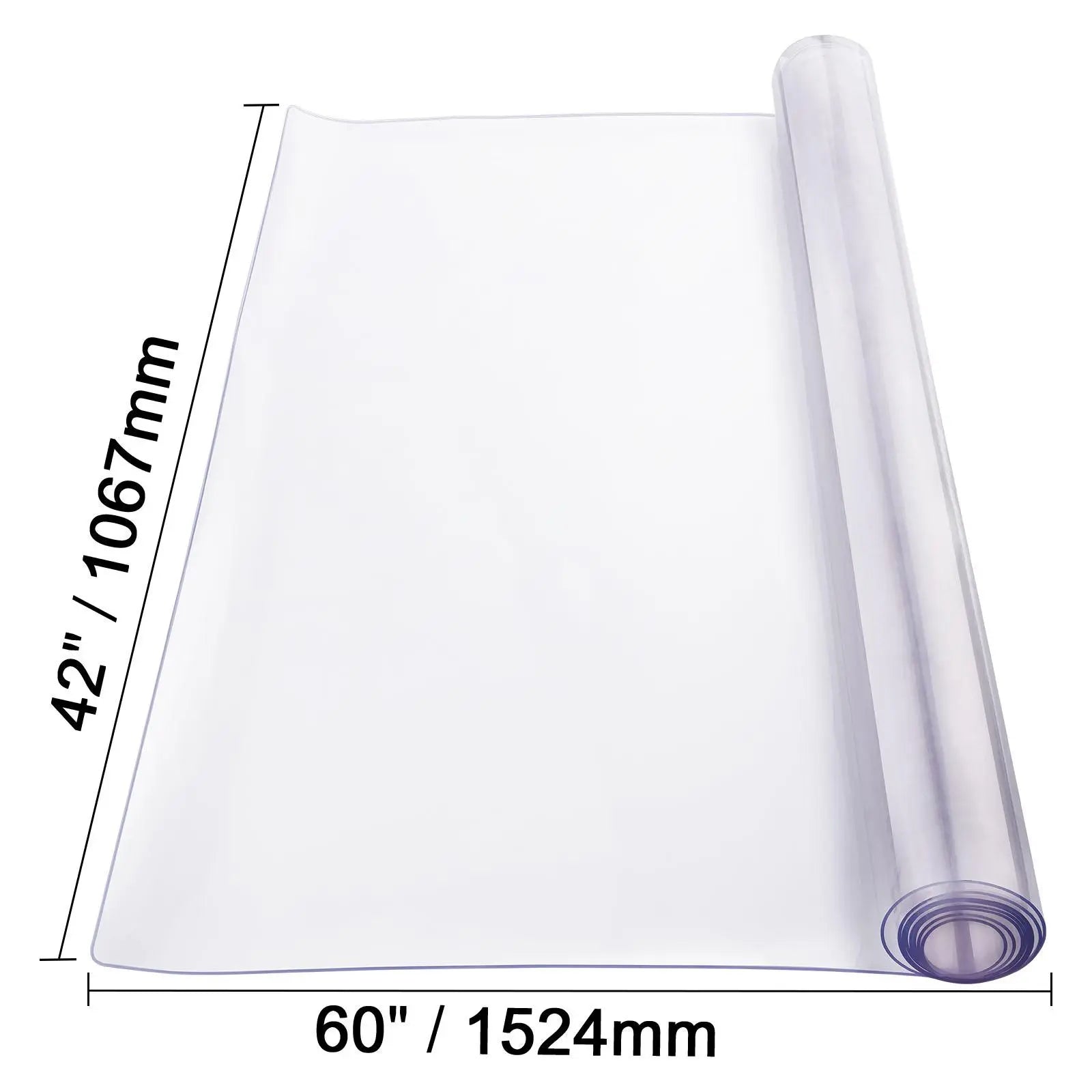 【Dealsforyoudays】Vevor Plastic Table Cover, , 42 X 60 Inch 2.0 Mm Thick Clear Table Protector, Rectangle PVC Desk Mat, Waterproof & Easy Cleaning Desk Pad Tablecloth, for Office Dresser Dining Room Table Night Stand