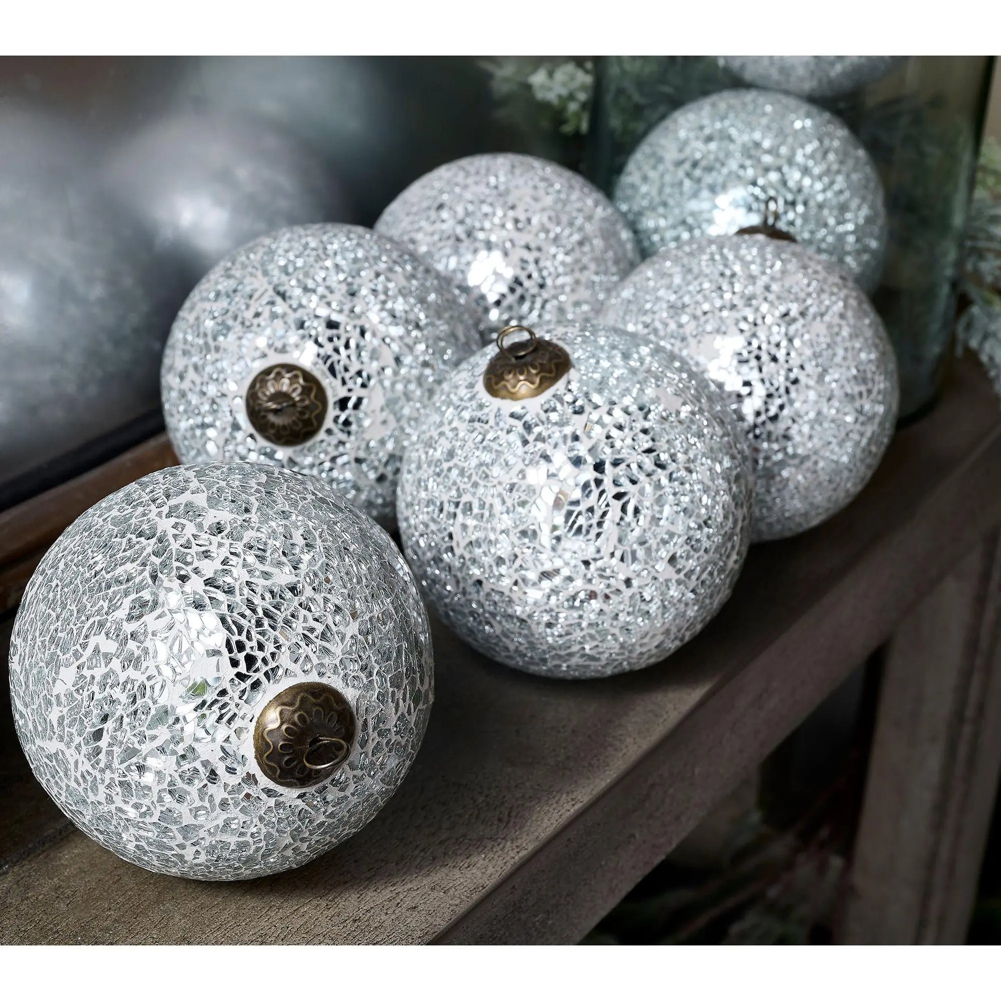 Primrose Hill Collection of 9 Mercury Glass Ornaments