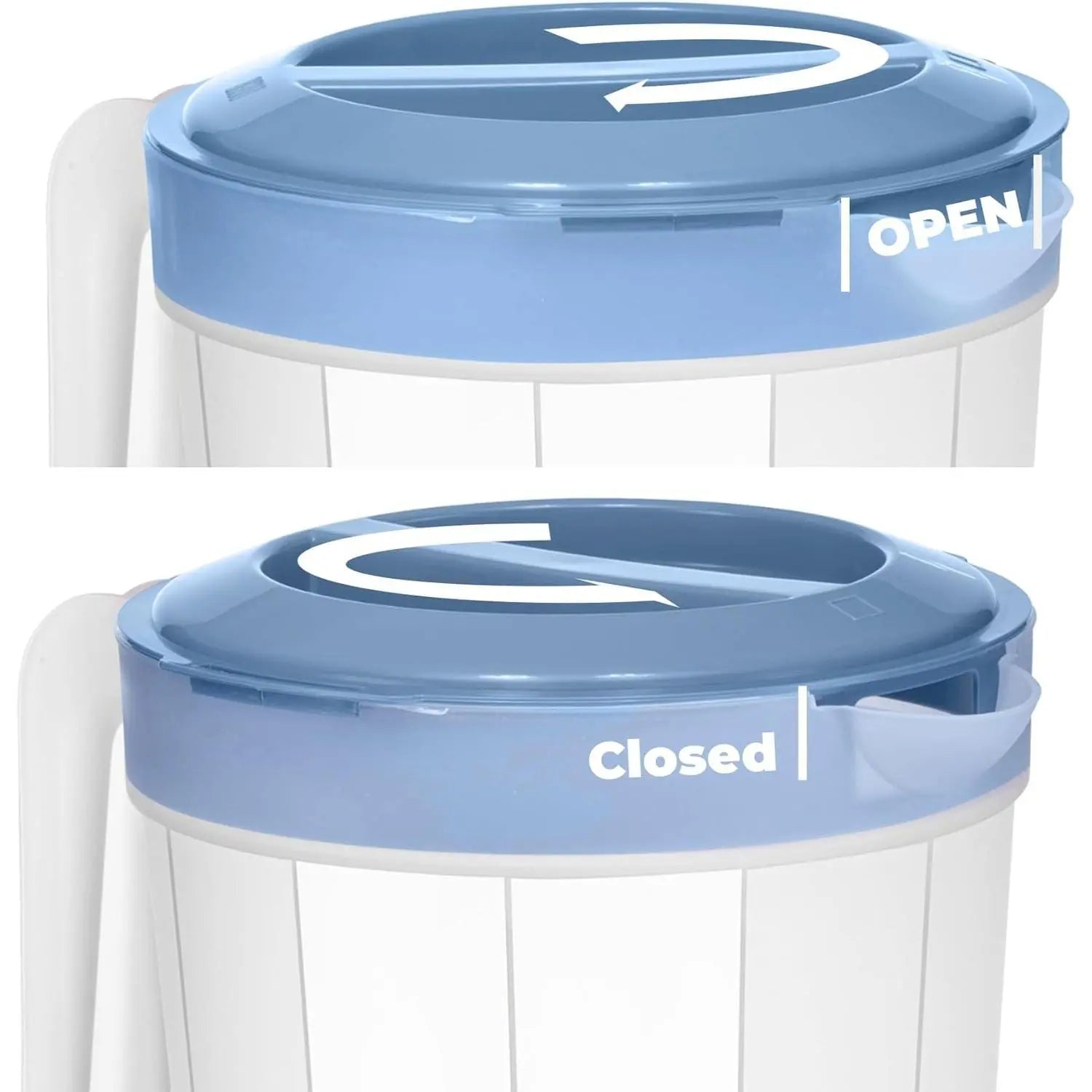 2 Pack 1 Gallon Plastic Pitchers with Lids BPA Free Large Beverage Containers for Iced Tea Juice Water Dishwasher Safe Leak Proof Storage Jugs for Fridge Freezer