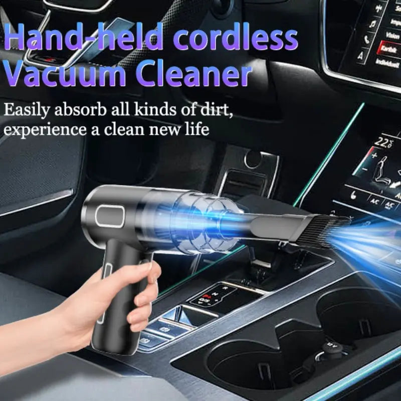 Portable Car Vacuum Cleaner, Rechargeable Handheld Car Vacuum Cleaner, Multifunctional Car Cleaning Tool for Hair & Bookshelf Cleaning, Cordless Stick Vacuum, Handheld Wireless Vacuum