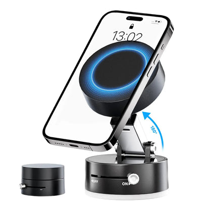 Multifunctional Magsafe Vacuum Magnetic Phone Stand,Suction Cup Magnetic Phone Holder,Foldable Portable Vacuum Magnetic Cell Phone Holder
